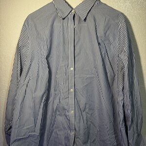 Lauren Ralph Lauren Men's Striped Button Up Non Iron Shirt “Navy White” Size 3x